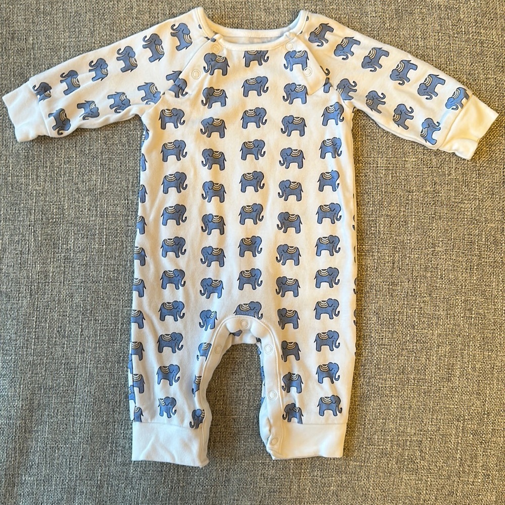 Janie and Jack long sleeve, open foot onesie